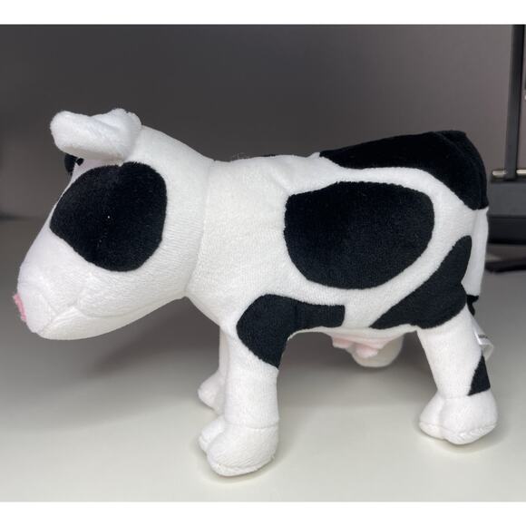 Vintage 2001 Happy House Cow Plush 7” Spotted Stuffed Animal Marcel Schurman - Picture 2 of 10